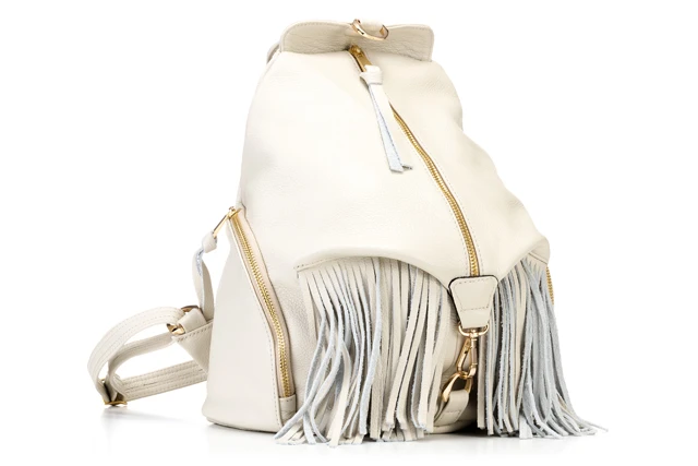 Ekskluzywny-wygodny-plecak-torebka-damska-ze-skory- naturalnej -Boho-VOOC-kremowy-cream