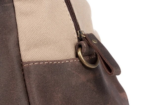 Torba canvas skóra naturalna na ramię Tiara VOOC EC7