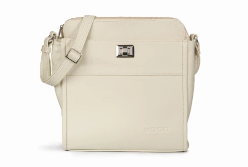  Skórzana torebka damska  VOOC EP23 cream
