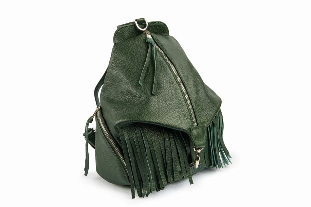 Modny-skorzany-plecak-torebka-z-fredzlami-damski-boho-VOOC-zielony