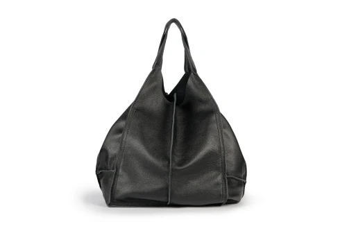 Czarna torba skórzana  shopper   EP25 