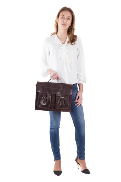 torba w stylu vintage skórzana na ramie i do ręki miejska casual vooc URBAN ATS 173