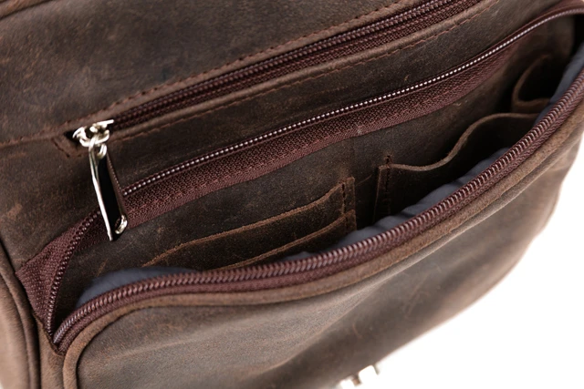 Torba saszetka na ramię VOOC Urban RDW7 naturalna skóra old look w stylu miejskim
