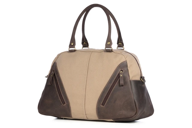 Torba canvas skóra naturalna na ramię Tiara VOOC EC7