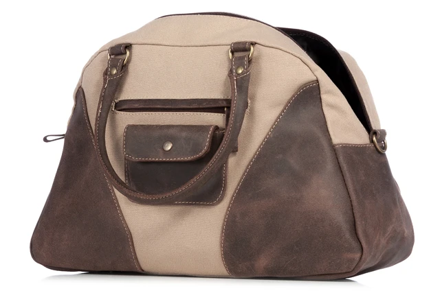Torba canvas skóra naturalna na ramię Tiara VOOC EC7