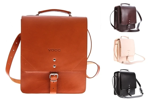 Raportówka skórzana na ramię VOOC Vintage P37. Duża dwukomorowa skórzana raportówka w stylu vintage mieszcząca format A4. Torba dedykowana dla biznesmenów i studentów. Damska, męska