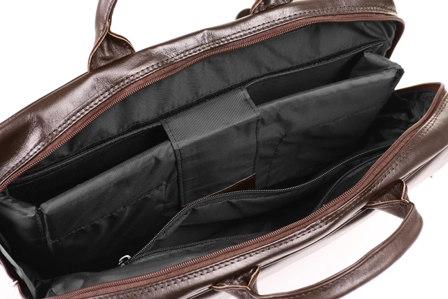 Biznesowa skórzana torba na laptopa 15,6” na ramię i do ręki damska męska VOOC Prestige EP7