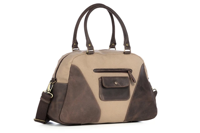 Torba canvas skóra naturalna na ramię Tiara VOOC EC7