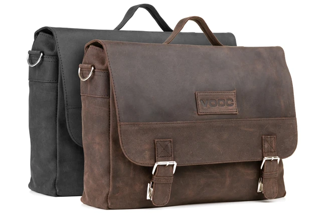 Torba skórzana na laptopa 15,6” na ramię i do ręki z uchwytem VOOC URBAN RDW12