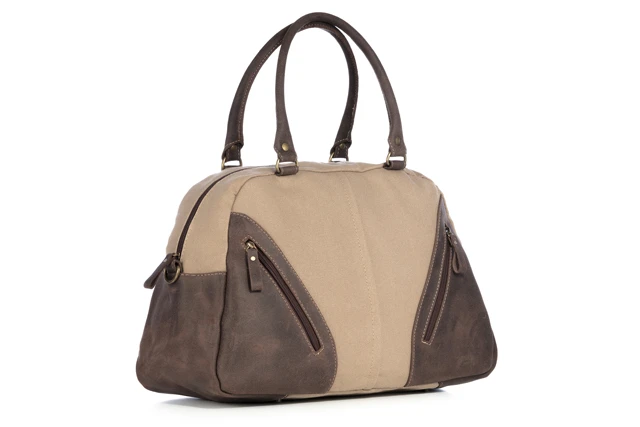 Torba canvas skóra naturalna na ramię Tiara VOOC EC7