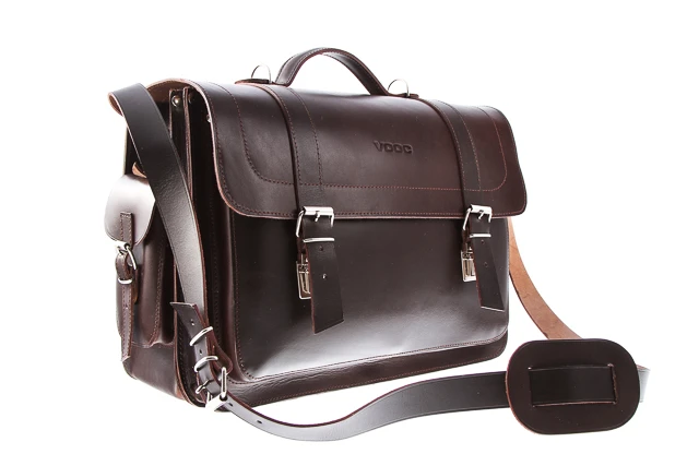 Torba na laptopa 17”  teczka skórzana plecak duży kufer do biura, do pracy VOOC Vintage P23
