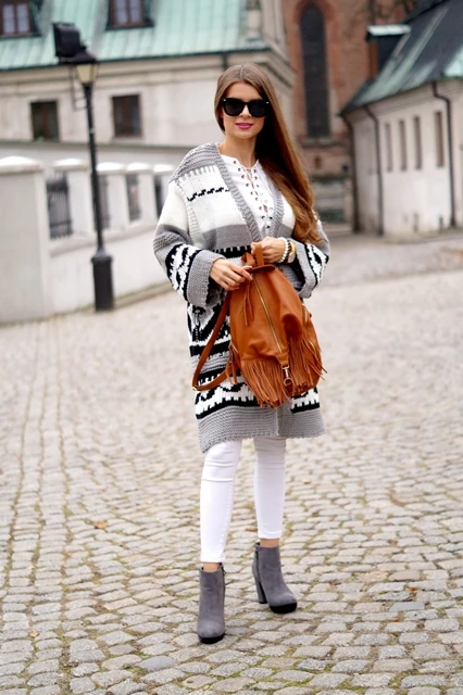 Ekskluzywny plecak/torebka ze skóry naturalnej Let`s Go Boho VOOC EP17 brązowy