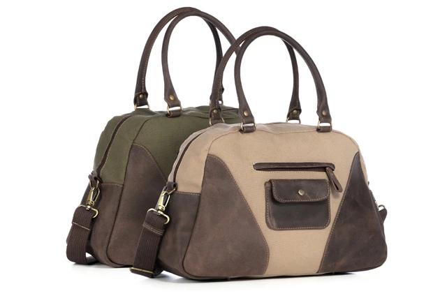 Torba canvas skóra naturalna na ramię Tiara VOOC EC7