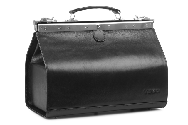 Torba skórzana VOOC Prestige PK1 kufer lekarski z naturalnej skóry, zamknięcie biglowe.