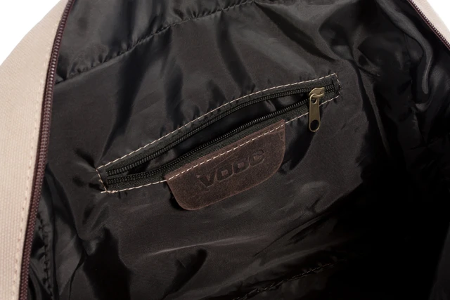 Torba canvas skóra naturalna na ramię Tiara VOOC EC7