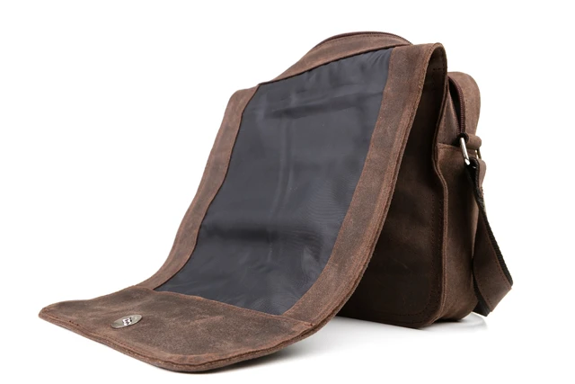 Torba saszetka na ramię VOOC Urban RDW7 naturalna skóra old look w stylu miejskim