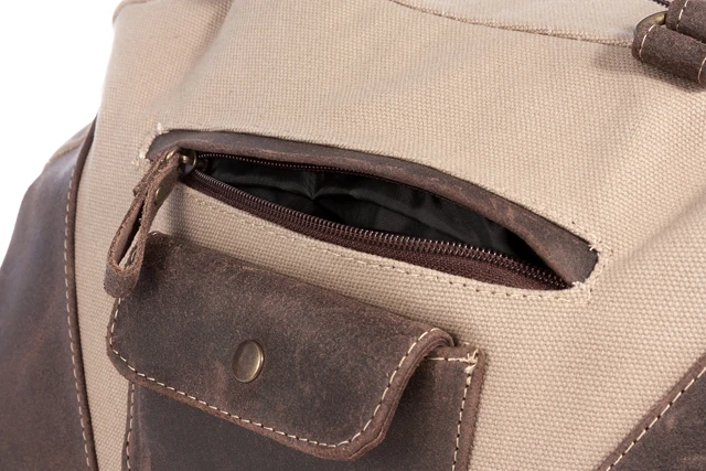 Torba canvas skóra naturalna na ramię Tiara VOOC EC7