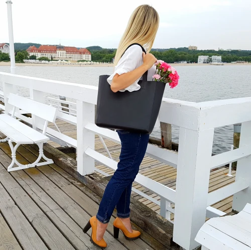 Shopper bag KATE czarna P44 