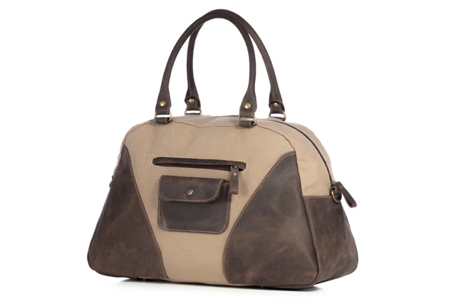 Torba canvas skóra naturalna na ramię Tiara VOOC EC7