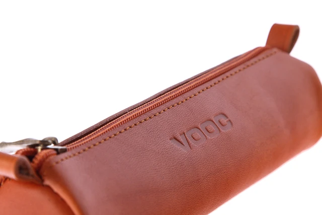 	Piórnik z naturalnej skóry na długopisy pióra VOOC Vintage P9.