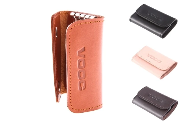 Skórzane etui na klucze vintage kluczykówka VOOC Vintage P10. Kluczówka jest tak zaprojektowana aby zajmowała jak najmniej miejsca. Zamykana na dwa klipsy wewnątrz cztery uchwyty na klucze.