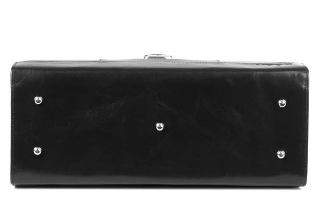 Skórzana torba lekarska VOOC Prestige PK5, elegancka, przestronna, zamykana na bigiel.