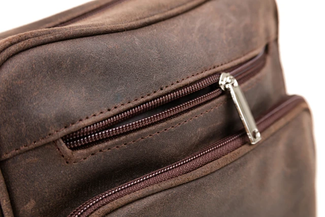 Torba saszetka na ramię VOOC Urban RDW7 naturalna skóra old look w stylu miejskim