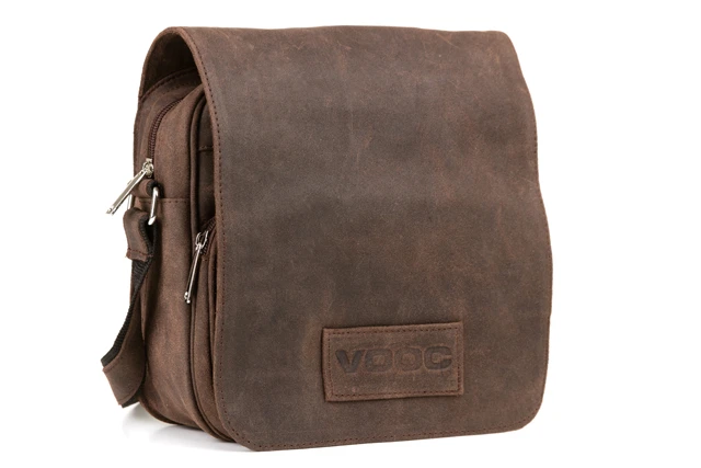 Torba saszetka na ramię VOOC Urban RDW7 naturalna skóra old look w stylu miejskim