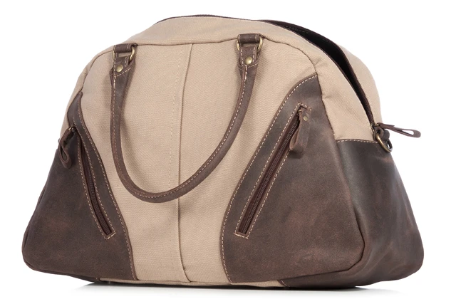 Torba canvas skóra naturalna na ramię Tiara VOOC EC7