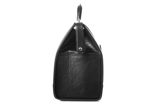 Skórzana torba lekarska VOOC Prestige PK5, elegancka, przestronna, zamykana na bigiel.